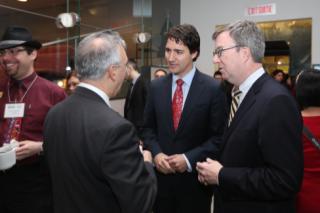 Ottawa Mayor Jim Watson (Far right) Justin Trudeau (2nd from right) Jarrod Goldsmith (Far left)